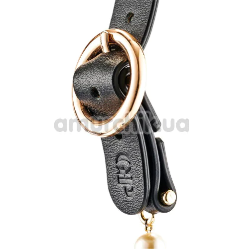 Маска на глаза Guilty Pleasure Boudoir Pearl Blindfold, черно-золотая