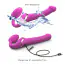 Безремневий страпон із вібрацією Strap-On-Me Multi Orgasm Bendable Strap-On M, рожевий - Фото №3
