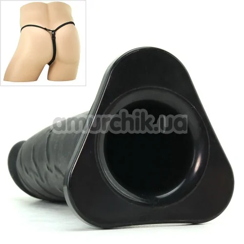 Насадка на пенис Fantasy X-tensions 10 inch Silicone Hollow Extension, черная