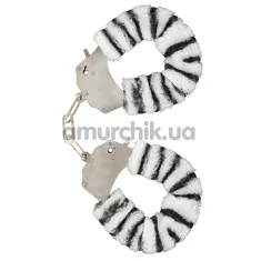 Наручники Furry Fun Cuffs, зебра - Фото №1