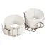 Поножи sLash Leather Dominant Leg Cuffs, белые - Фото №1