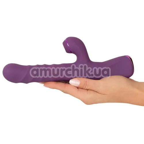 Вібратор з поштовхами та пульсацією Javida 3 Function Rabbit Vibrator, фіолетовий