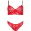 Комплект Passion Free Your Senses Denelia Set, красный: бюстгальтер + трусики - Фото №3