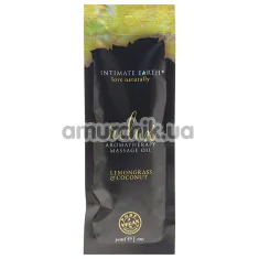 Масажна олія Intimate Earth Relax Aromatherapy Massage Oil - лемонграс і кокос, 30 мл - Фото №1