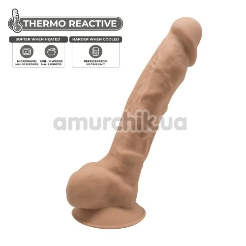 Фалоімітатор Silexd Premium Silicone Dildo Model 1 Size 9, карамельний
