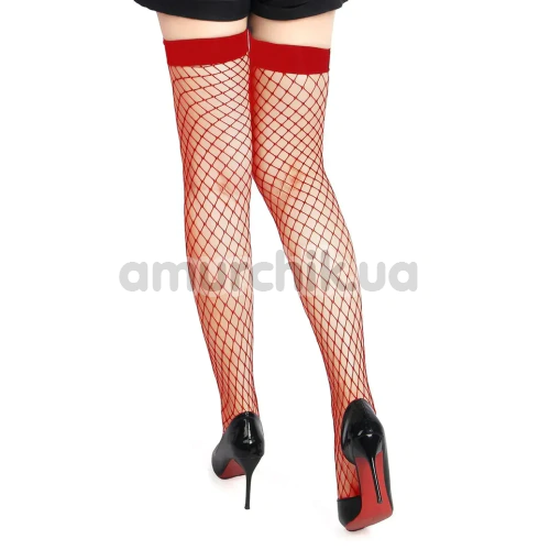 Чулки Star Night Stockings Large Mesh, красные