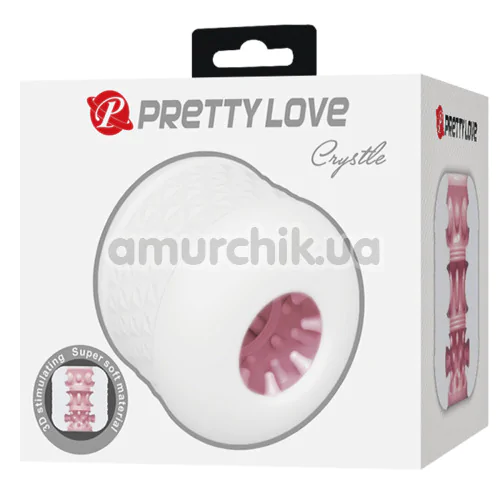 Мастурбатор Pretty Love Crystle, білий