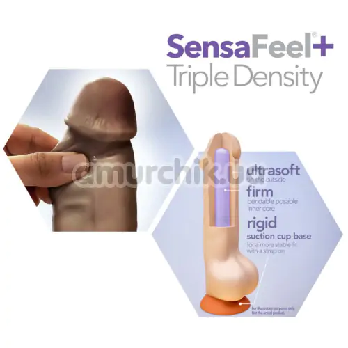 Фаллоимитатор Dr. Skin Posable Shaft 6, коричневый