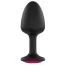 Анальная пробка с розовым кристаллом Dorcel Geisha Plug M, черная - Фото №3