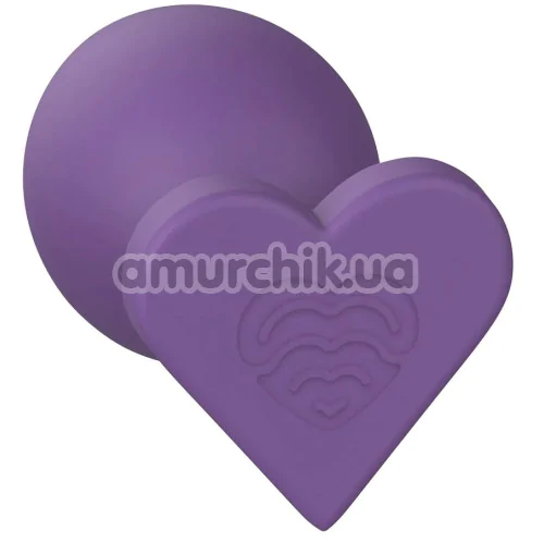 Анальная пробка Love Signal Heart Plug Large, фиолетовая