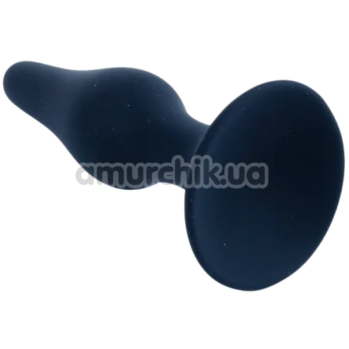 Анальная пробка Boss Series Silicone Purple Plug Large, черная