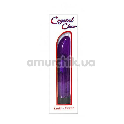 Мини-вибратор Lady Finger Crystal Clear, фиолетовый