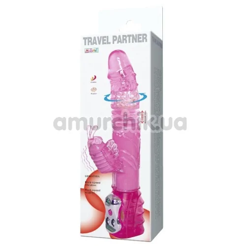 Вібратор з ротацією Travel Partner BW-020521R, рожевий