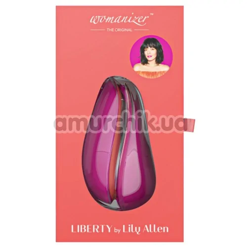 Симулятор орального секса для женщин Womanizer Liberty by Lily Allen, оранжево-розовый