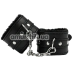 Фіксатори для рук DS Fetish Furry Hand Restraints, чорні - Фото №1