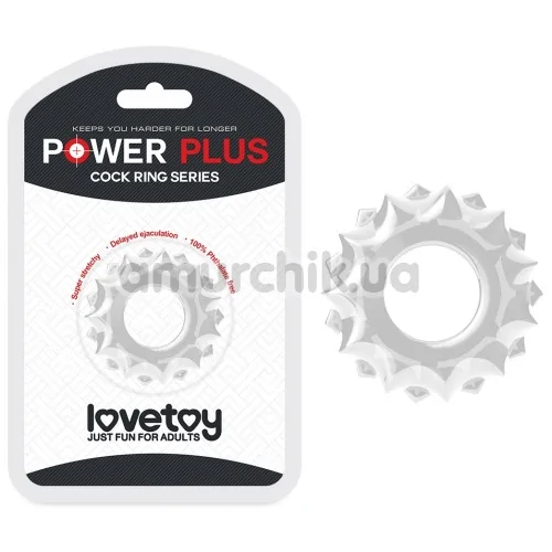 Эрекционное кольцо Power Plus Cock Ring Series LV1431, прозрачное