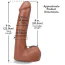 Фаллоимитатор Doc Johnson The Realistic Cock With Balls 9, светло-коричневый - Фото №6