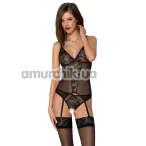 Комплект Passion Free Your Senses Ursula Corset, чорний: корсет + трусики - Фото №1