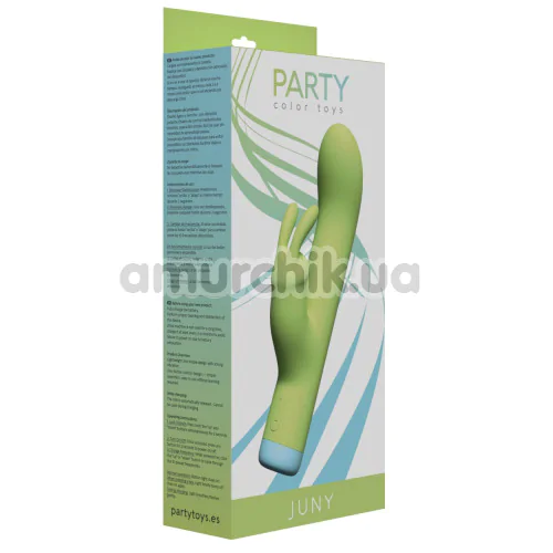 Вибратор Party Color Toys Juny, салатовый