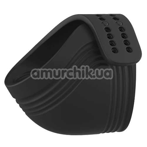 Виброкольцо для члена Ramrod Adjustable Vibrating Cockring, черное