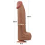 Фалоімітатор Sliding-Skin Dual Layer Dong 14, коричневий - Фото №2