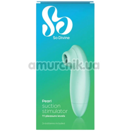 Симулятор орального сексу для жінок So Divine Pearl Suction Stimulator, бірюзовий
