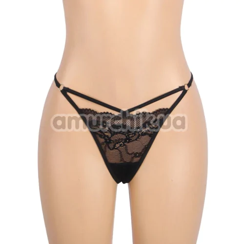 Трусики-стрінги Star Night Strap Detail Panties, чорні