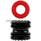 Набор из 2 эрекционных колец GK Power Hard-On Ring Set, красно-черный - Фото №1