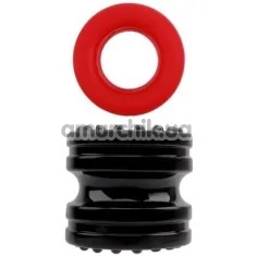 Набор из 2 эрекционных колец GK Power Hard-On Ring Set, красно-черный - Фото №1