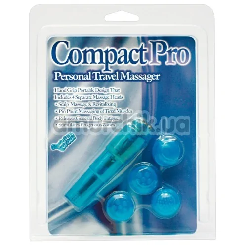Кліторальний вібратор Compact Pro, блакитний
