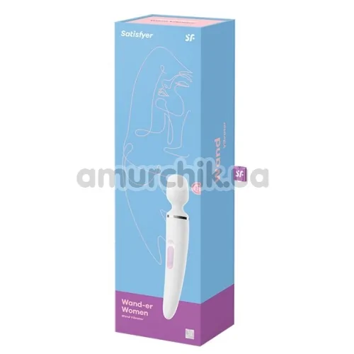 Универсальный вибромассажер Satisfyer Wand-er Woman, белый