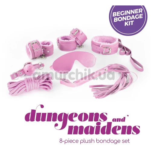Бондажный набор Crushious Dungeons & Maidens, розовый