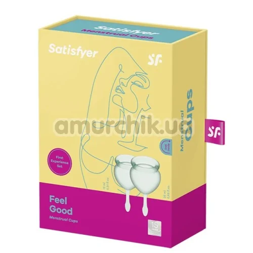 Набір з 2 менструальних чаш Satisfyer Feel Good, світло-зелений