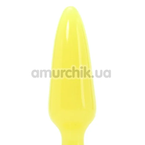 Анальная пробка Firefly Pleasure Plug Small, желтая