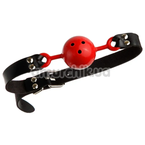 Кляп DS Fetish S&M Gag, червоно-чорний - Фото №1