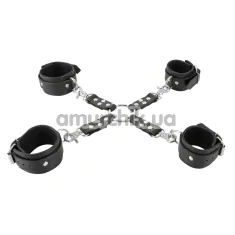 Фіксатори для рук і ніг Zado Fetish Restraint Set, чорні - Фото №1