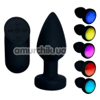 Анальна пробка з підсвічуванням Passion Play Vibrating Buttplug With LED Lights M, чорна - Фото №1
