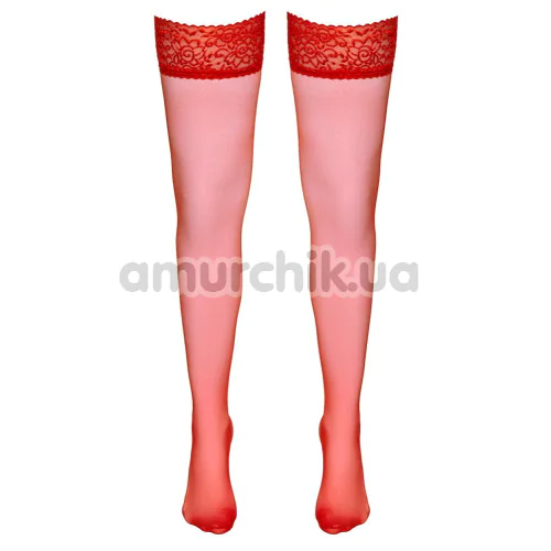 Чулки Cotelli Legwear Halterlose Strumpfe 2520079, красные