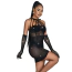 Сукня Star Night Sparkle Rhinestone Fishnet Dress, чорна - Фото №3