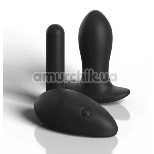 Трусики з анальною пробкою з вібрацією HookUp Panties Remote Princess Panty, чорні