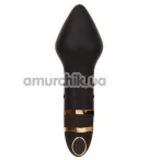 Анальная пробка с вибрацией Purrfect Silicone, черная - Фото №1