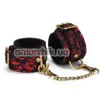Фіксатори для рук Liebe Seele Victorian Garden Lace and Vegan Leather Handcuffs, червоно-чорні - Фото №1