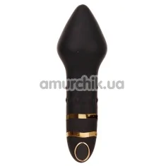 Анальная пробка с вибрацией Purrfect Silicone, черная - Фото №1