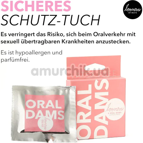 Серветки для орального сексу Loovara Oral Dams, 3 шт