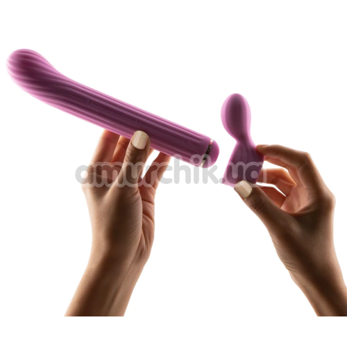 Вибратор для точки G с насадками Otouch Magic Stick S1 Plus, розовый