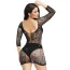 Платье Star Night Net Snake Rhinestone Mini Dress, черное - Фото №2