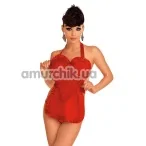 Комплект Roxana Red Valentine Love Heart Apron String красный: фартук + трусики-стринги - Фото №1