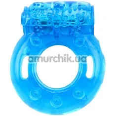 Віброкільце Get Lock Reusable Cock Ring, блакитне - Фото №1