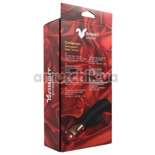 Вибратор с пульсацией Virgite Rabbit Passion Cinnamon, черный