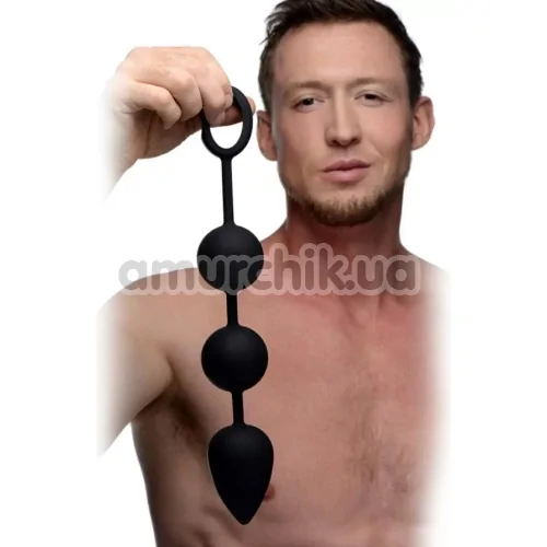 Анальные шарики Tom of Finland Weighted Anal Ball Plug, черные